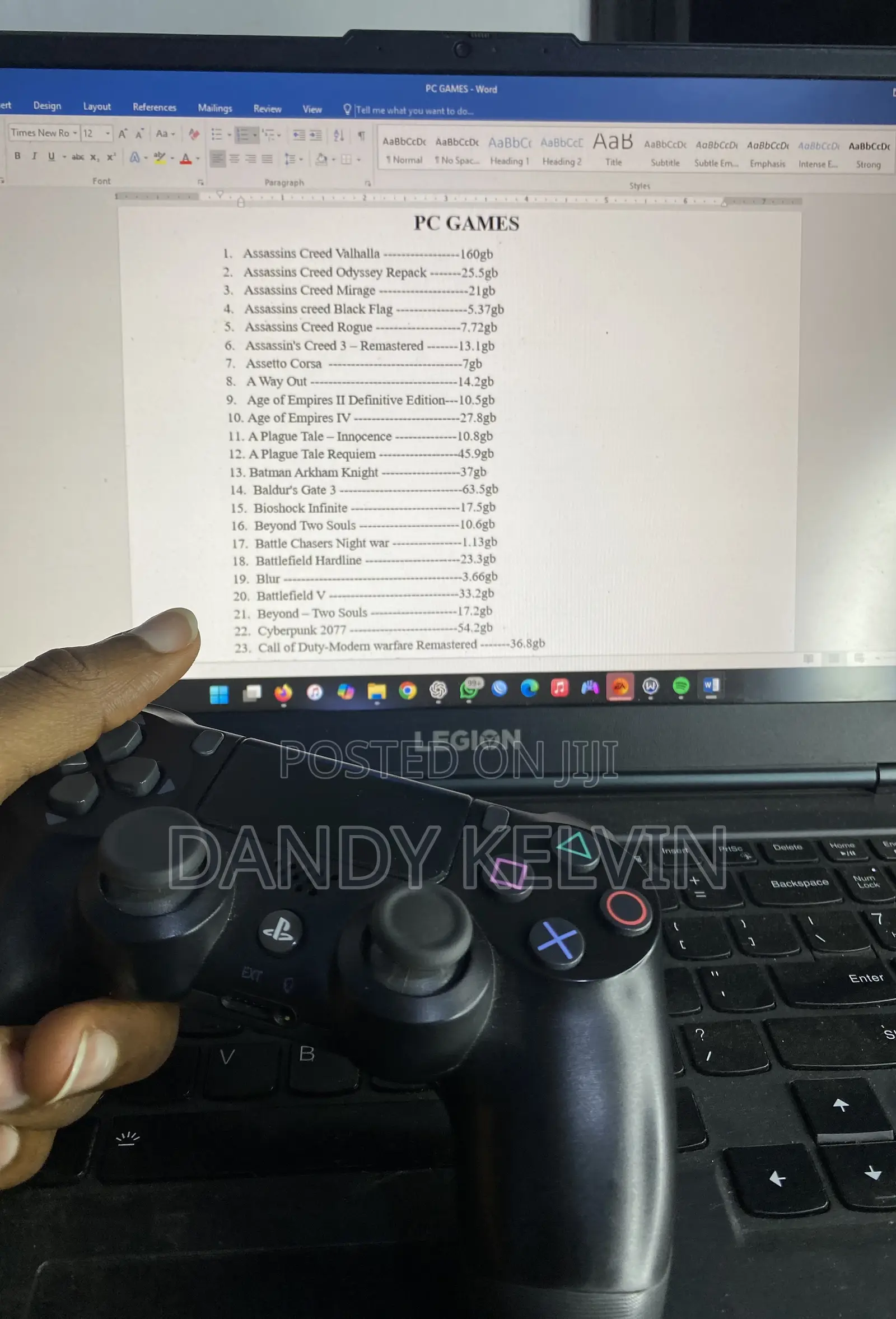 Pc/Laptop Games (Games List Will Be Sent to You)