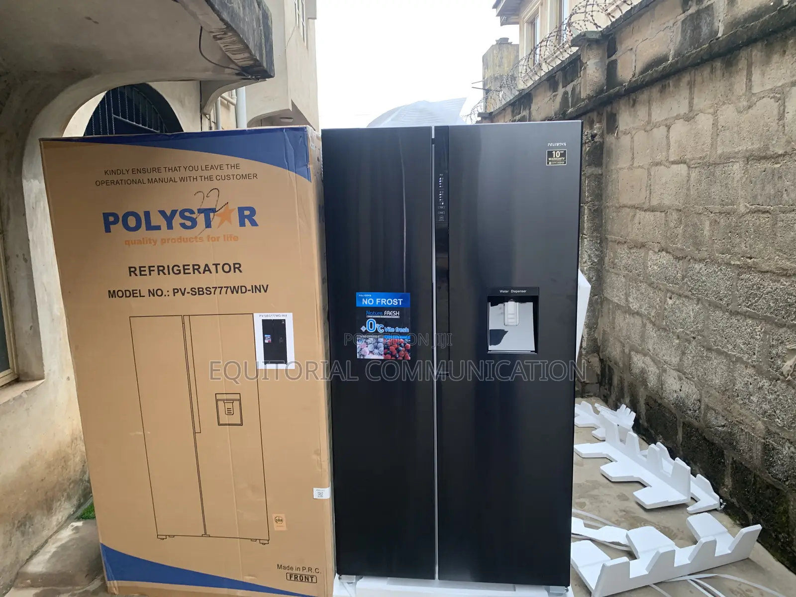 Polystar Pv-Sbs777wd-Inv Stylish Side-by-Side Fridge