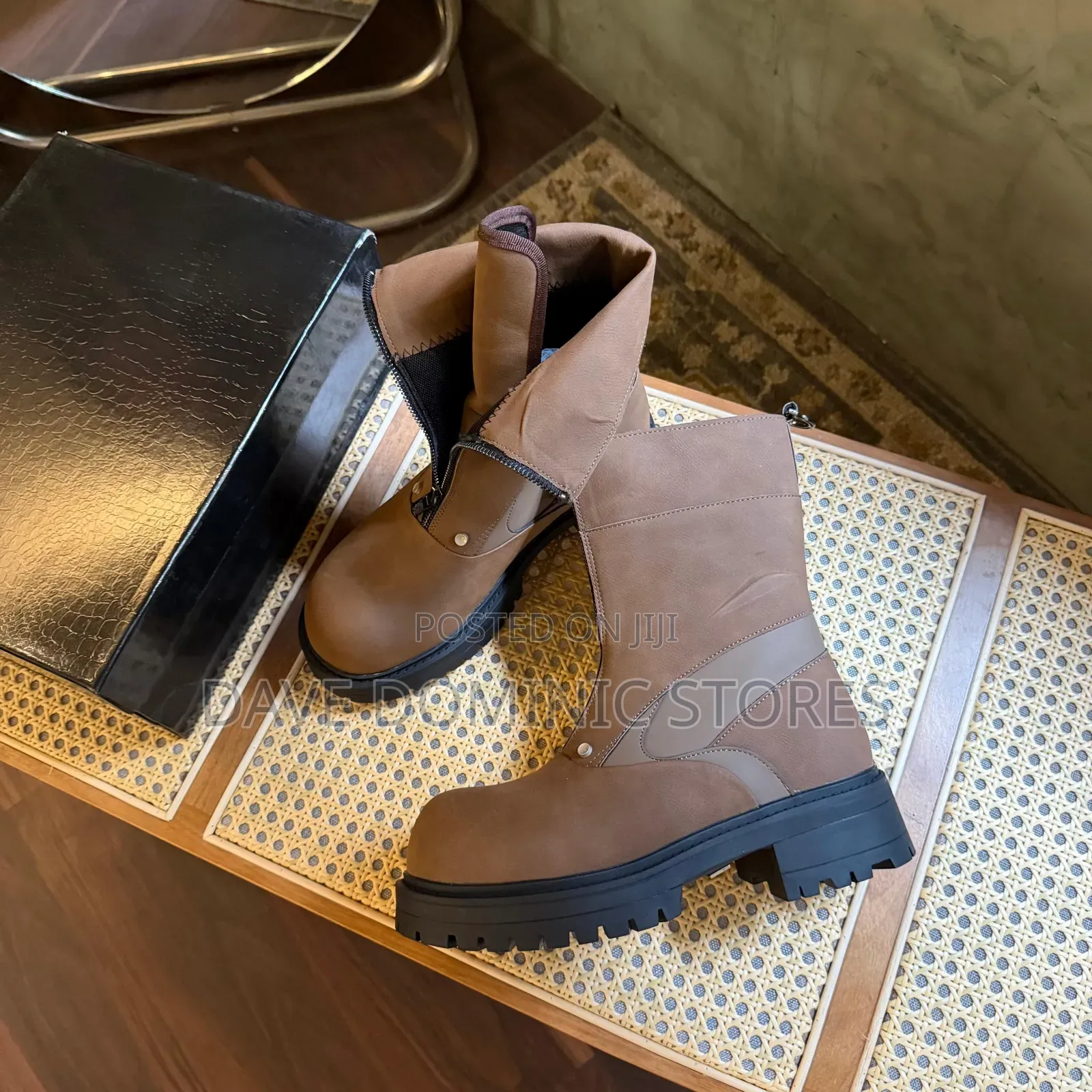 The Cult Clan Zipper Zip-Up High Double Layer Boot
