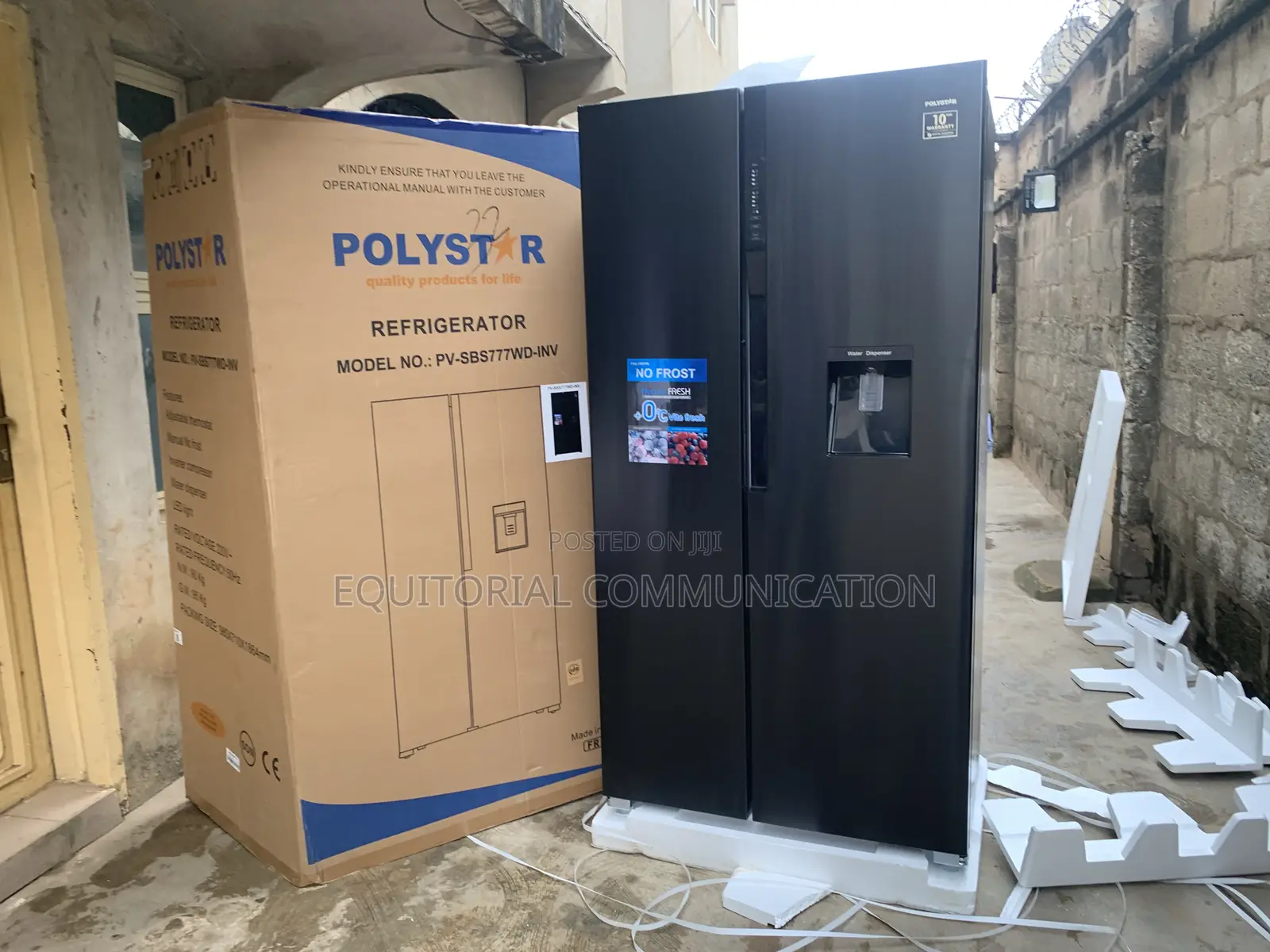Polystar Pv-Sbs777wd-Inv Side-by-Side Kitchen Refrigerator - 520l