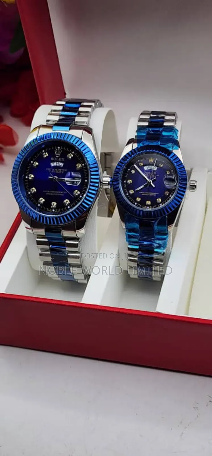 Rolex Couples Watch (Silver + Q Yoch of Blue) Ogu 7y