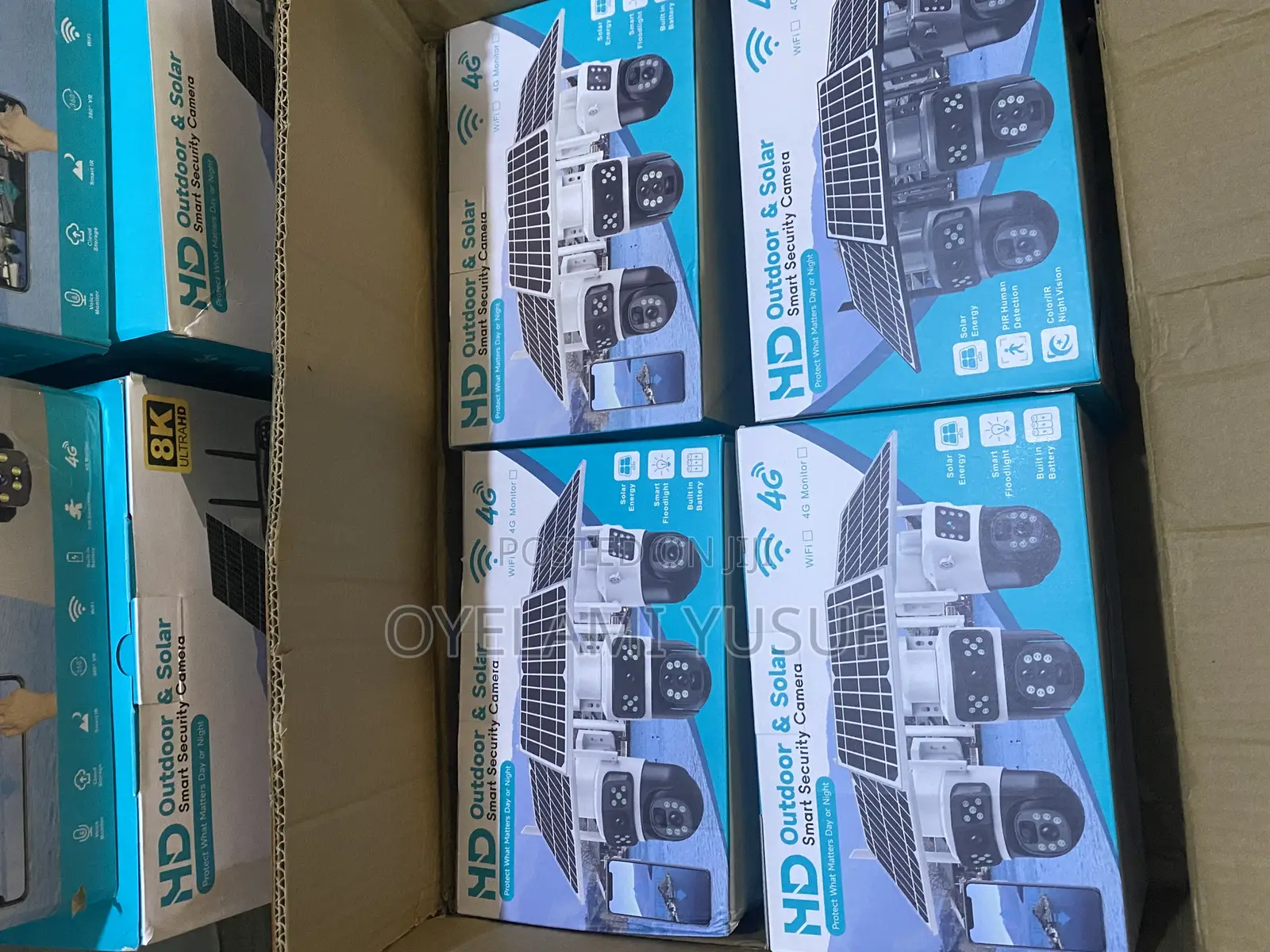 V380pro Dual Lens 4g Solar Camera Come With 64g