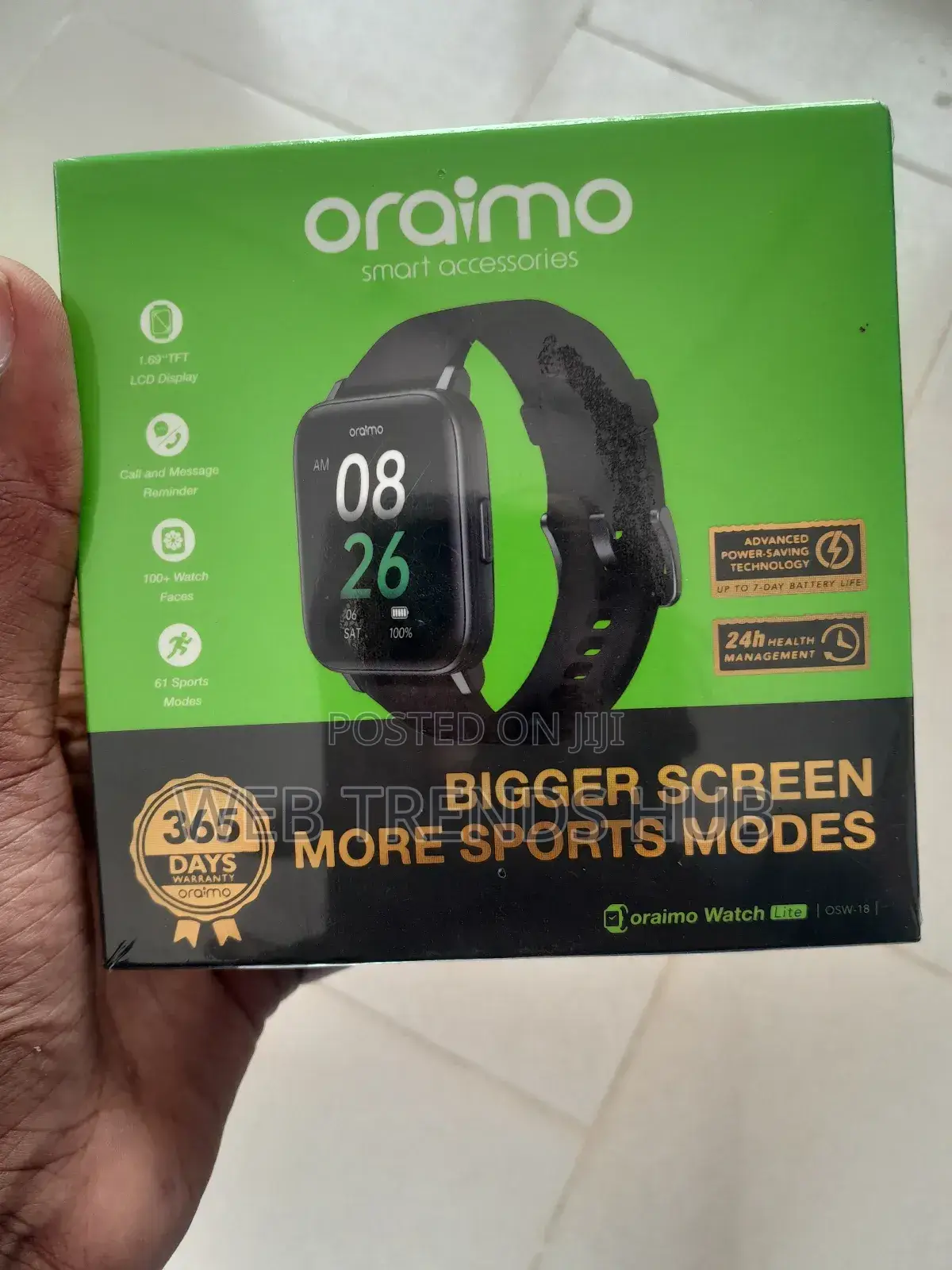 Oraimo Watch Lite (Osw-18) Smartwatch - 1.69" Display