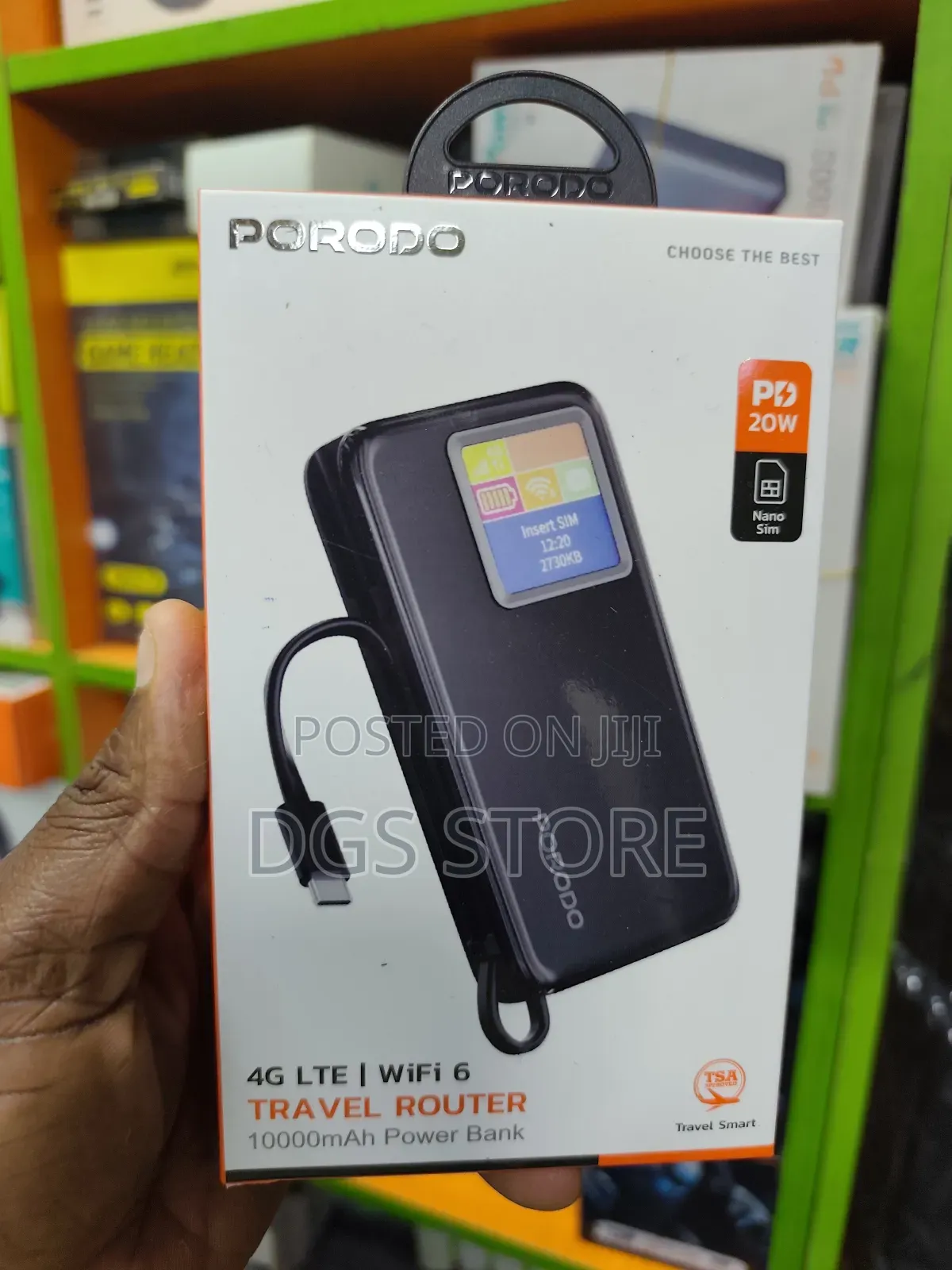 Porodo 4g Lte/Wifi 6 Travel Router