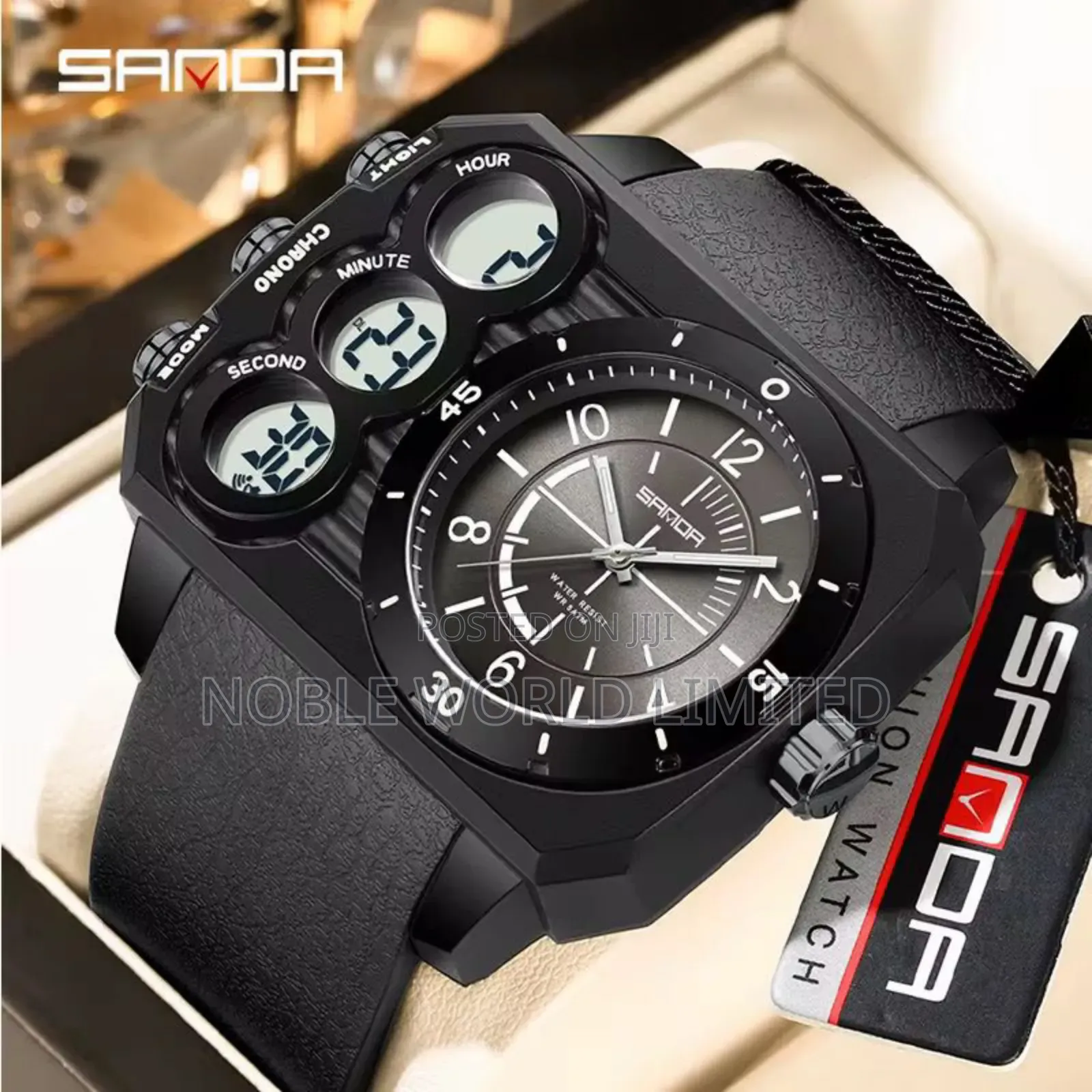 Black Sanda Men's Wrist Watch Ogu 8d
