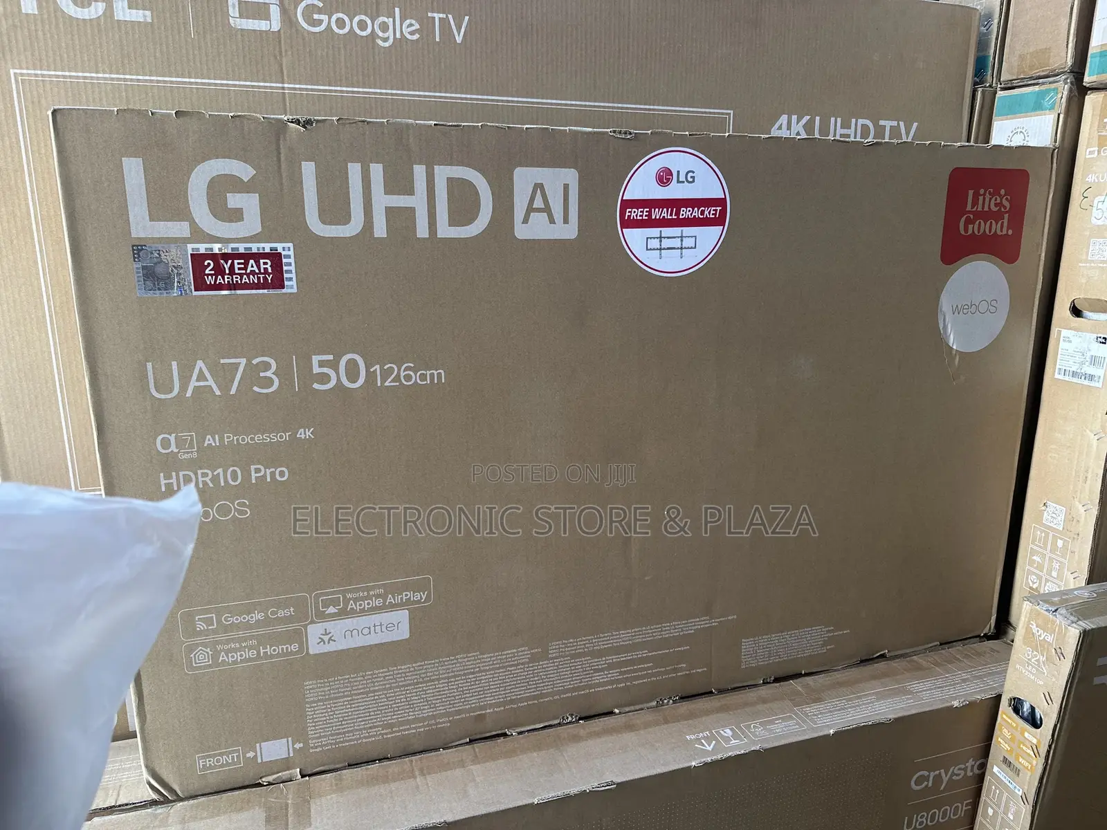 Lg 50" Uhd Ai Smart Tv 2025 Model + Free Wall Bracket