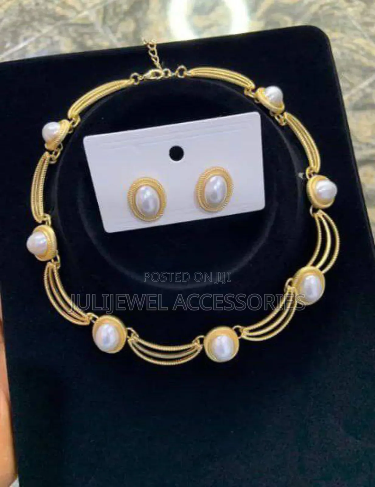 Stock Statement Earrings and Necklace