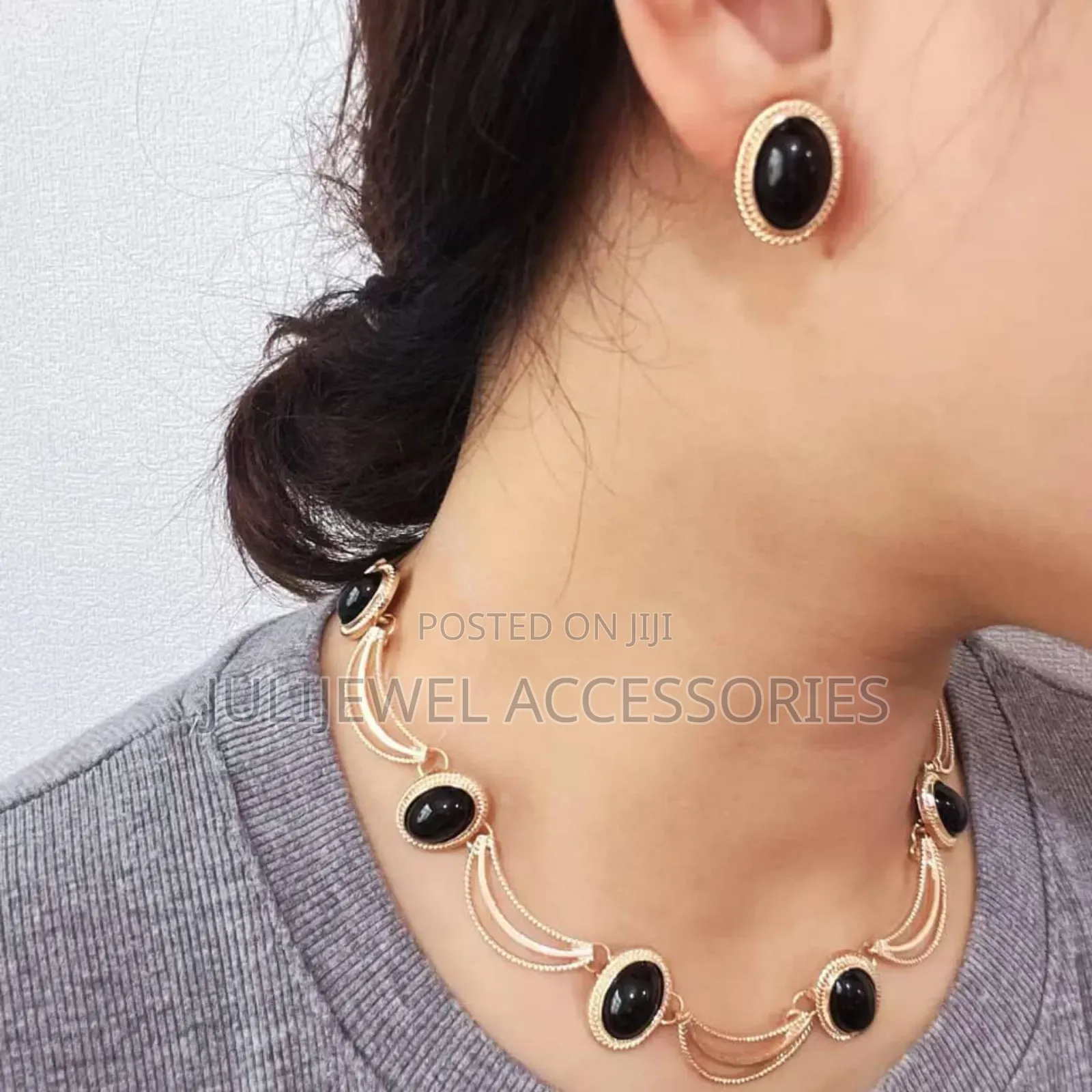 Stock Statement Earrings and Necklace