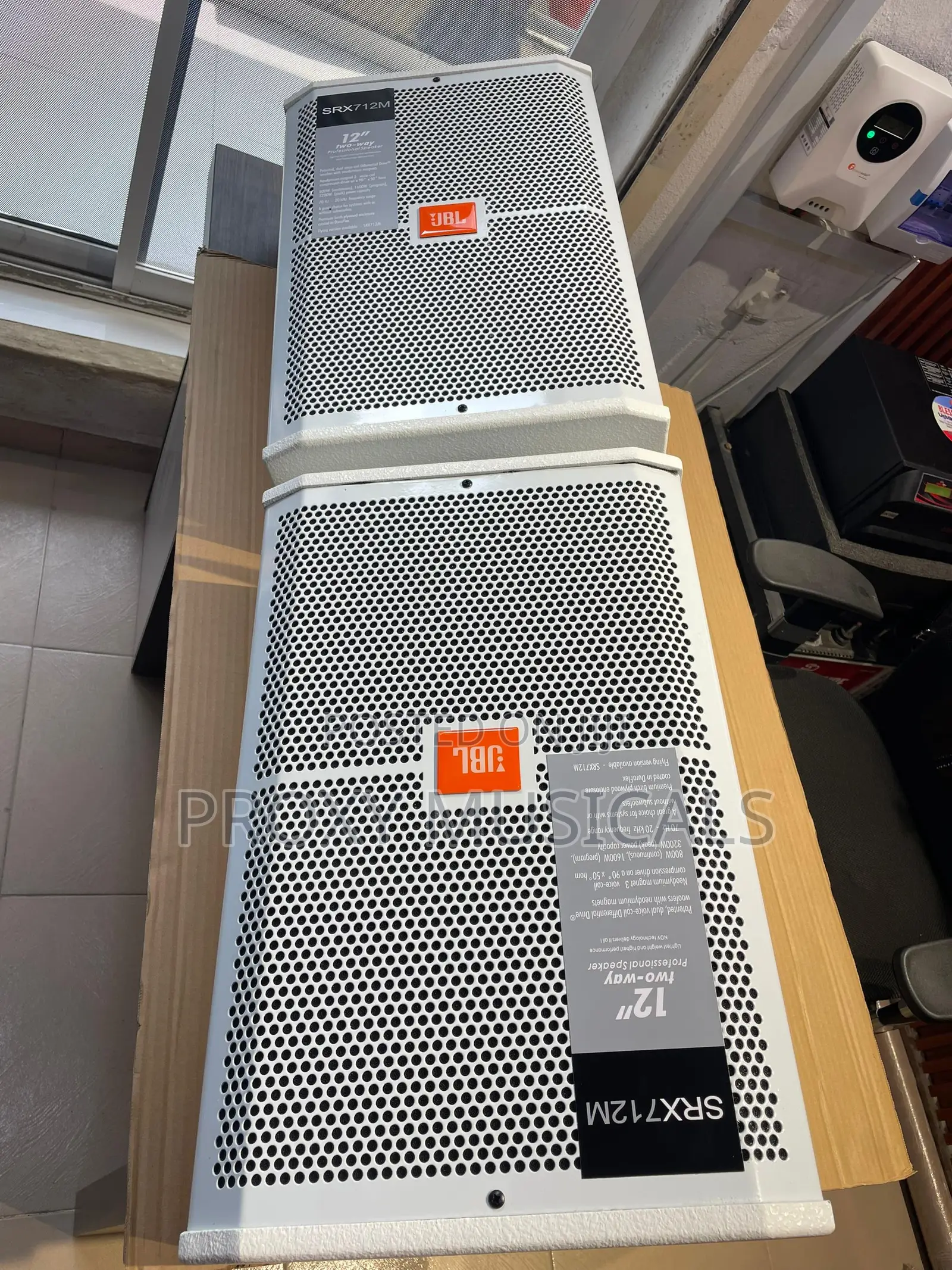 White JBL 12inches Monitor Speakers