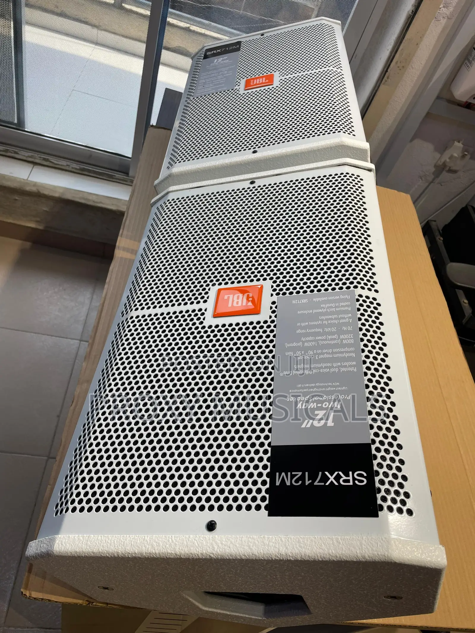 White JBL 12inches Monitor Speakers