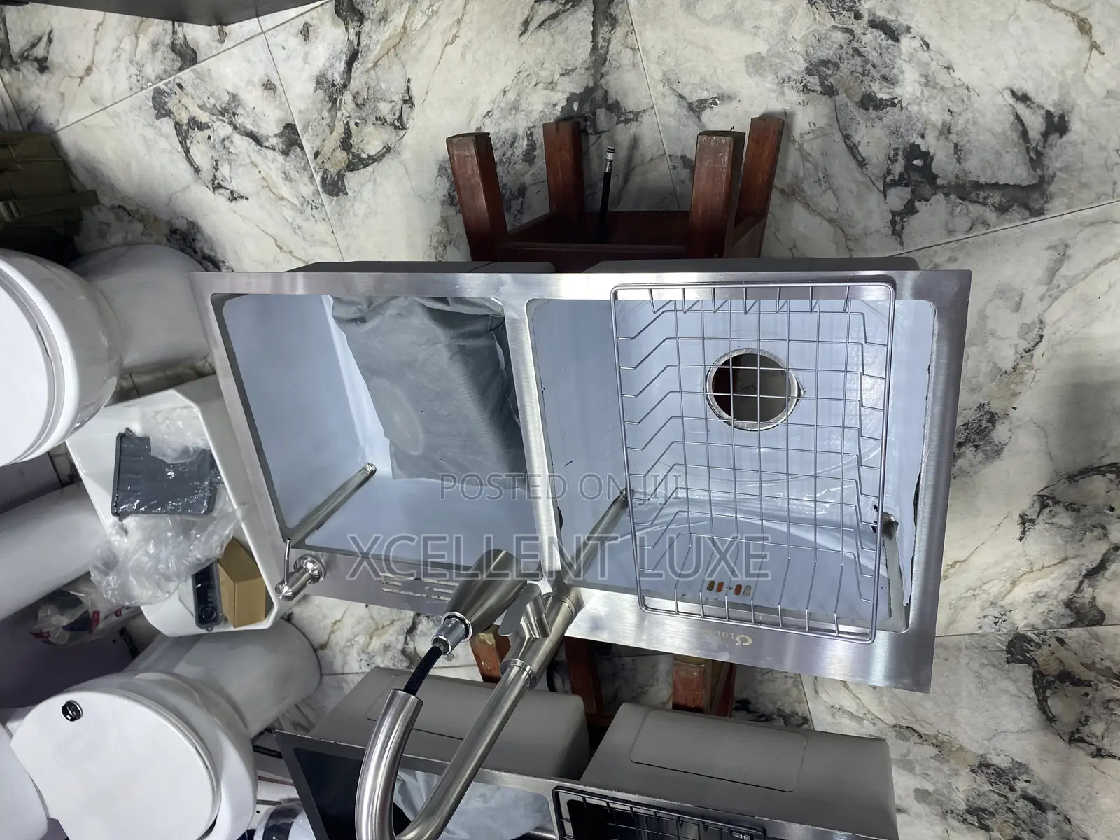 Double Bowl Kitchen Sink And Pullout Mixer Anti Rust
