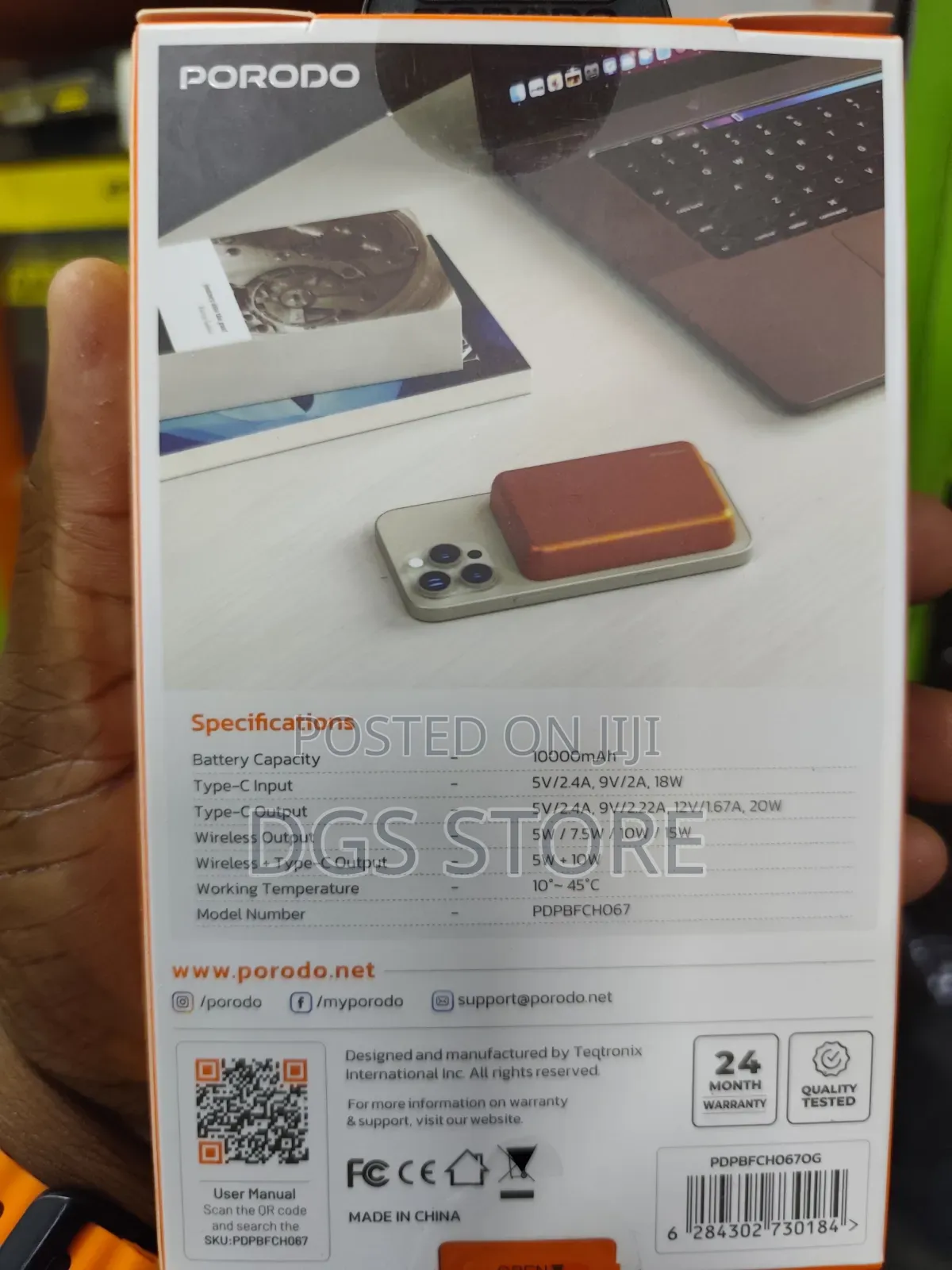 Porodo Oranzo 10,000mah Magsafe Power Bank
