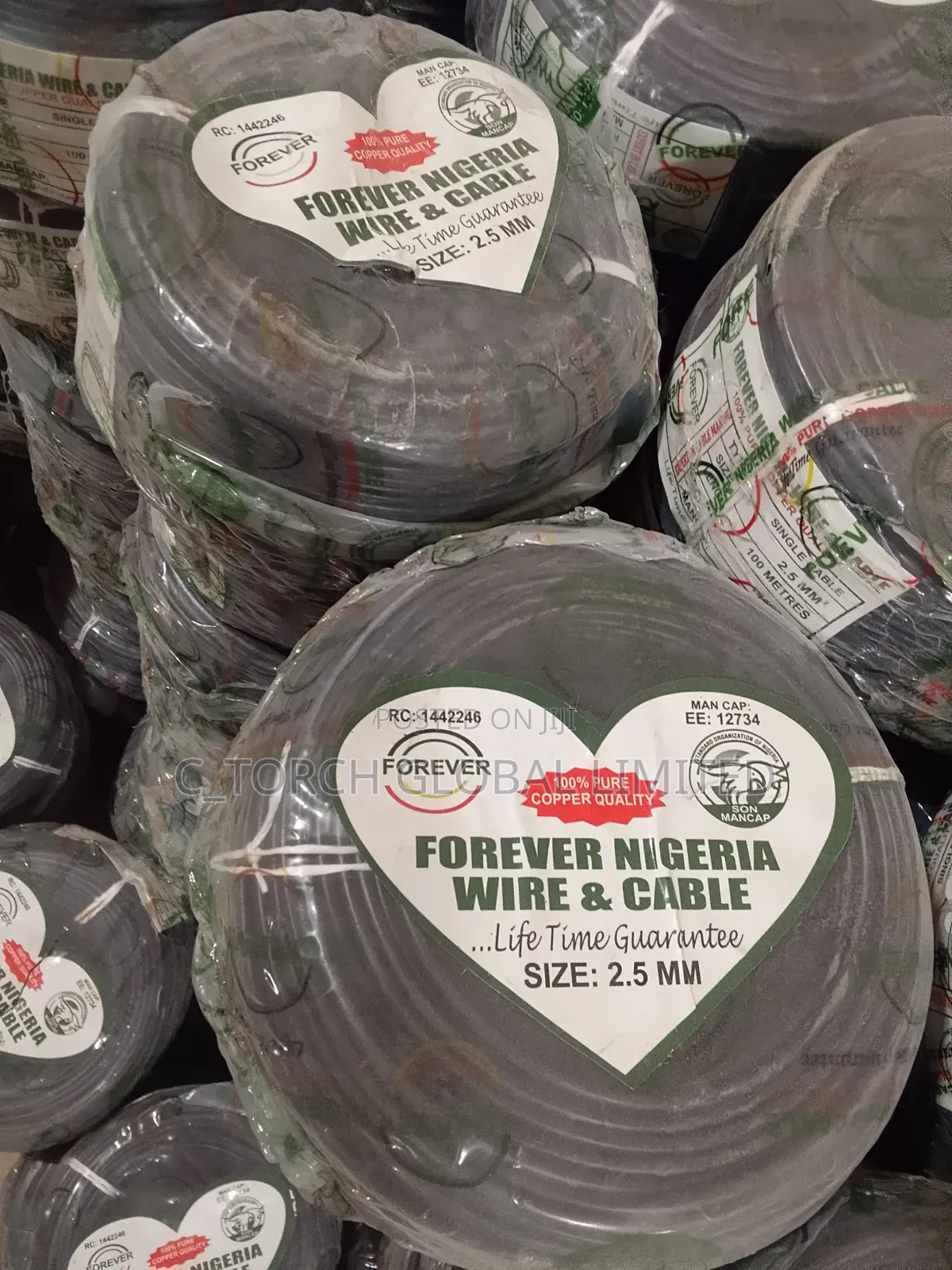 2.5mm Black Electrical Wire