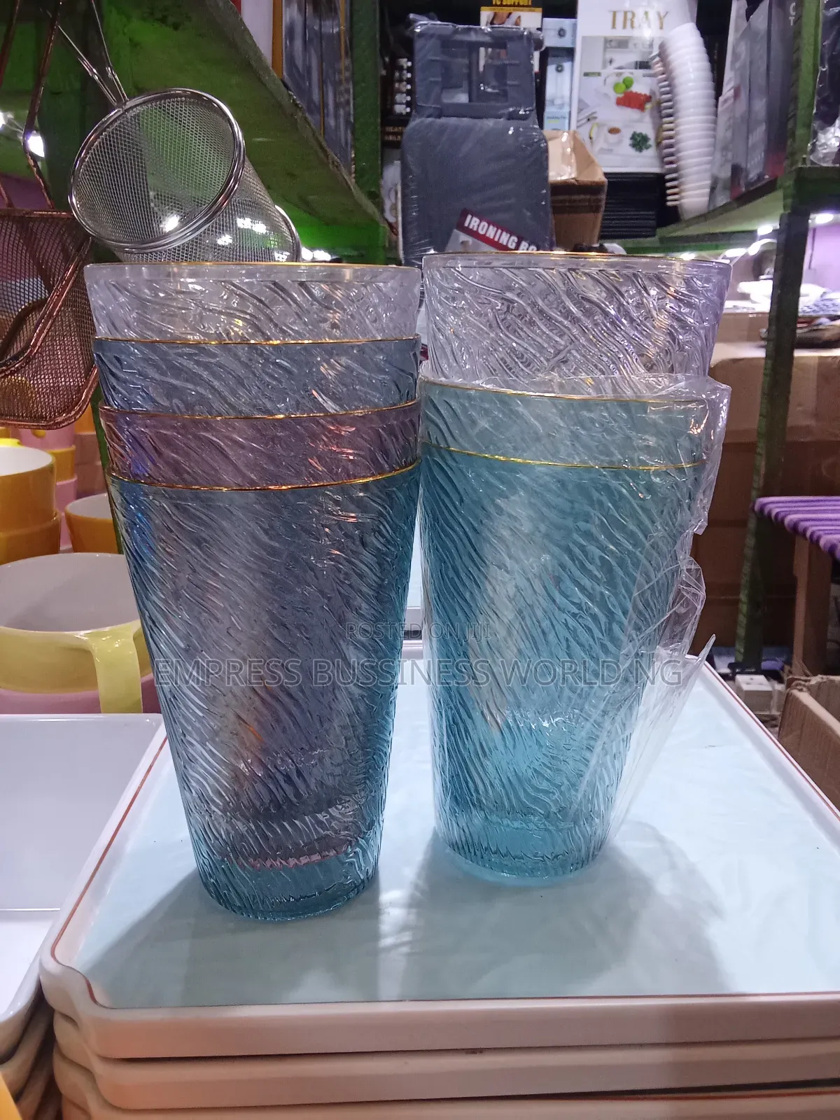6 Pieces Fancy Acrylic Cups- Tumbler