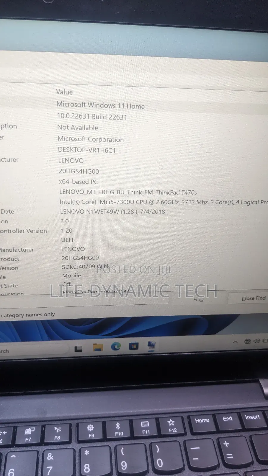 Laptop Lenovo ThinkPad T470s 8GB Intel Core I5 SSD 128GB