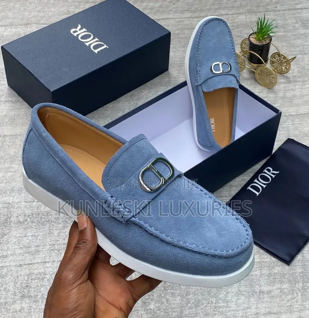 Original Christian Dior Suede Flat Sole Shoes For Men