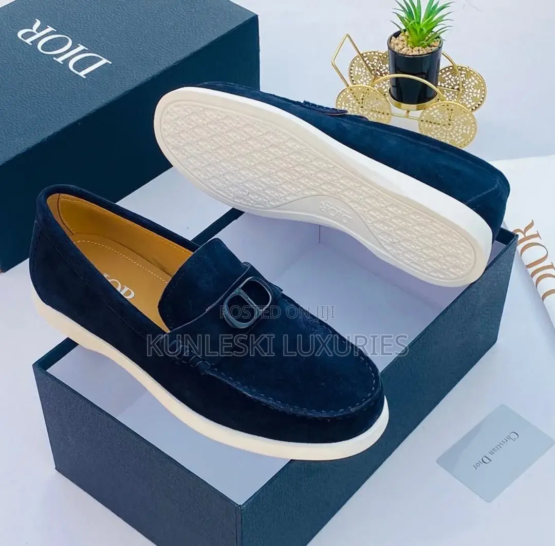 Original Christian Dior Suede Flat Sole Shoes For Men