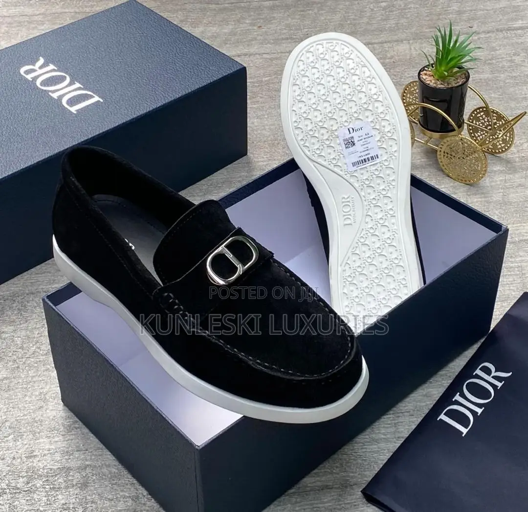 Original Christian Dior Suede Flat Sole Shoes For Men