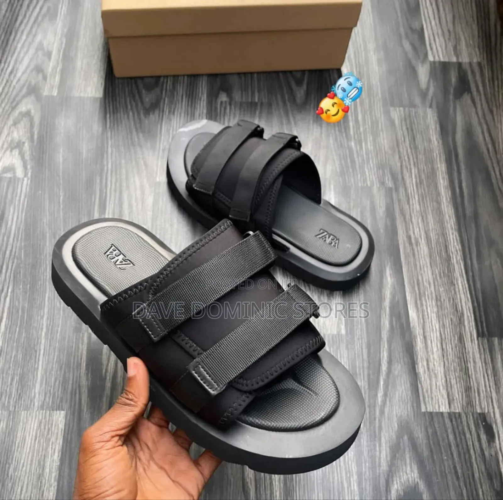 Original Zara Technique Sliders Sandals