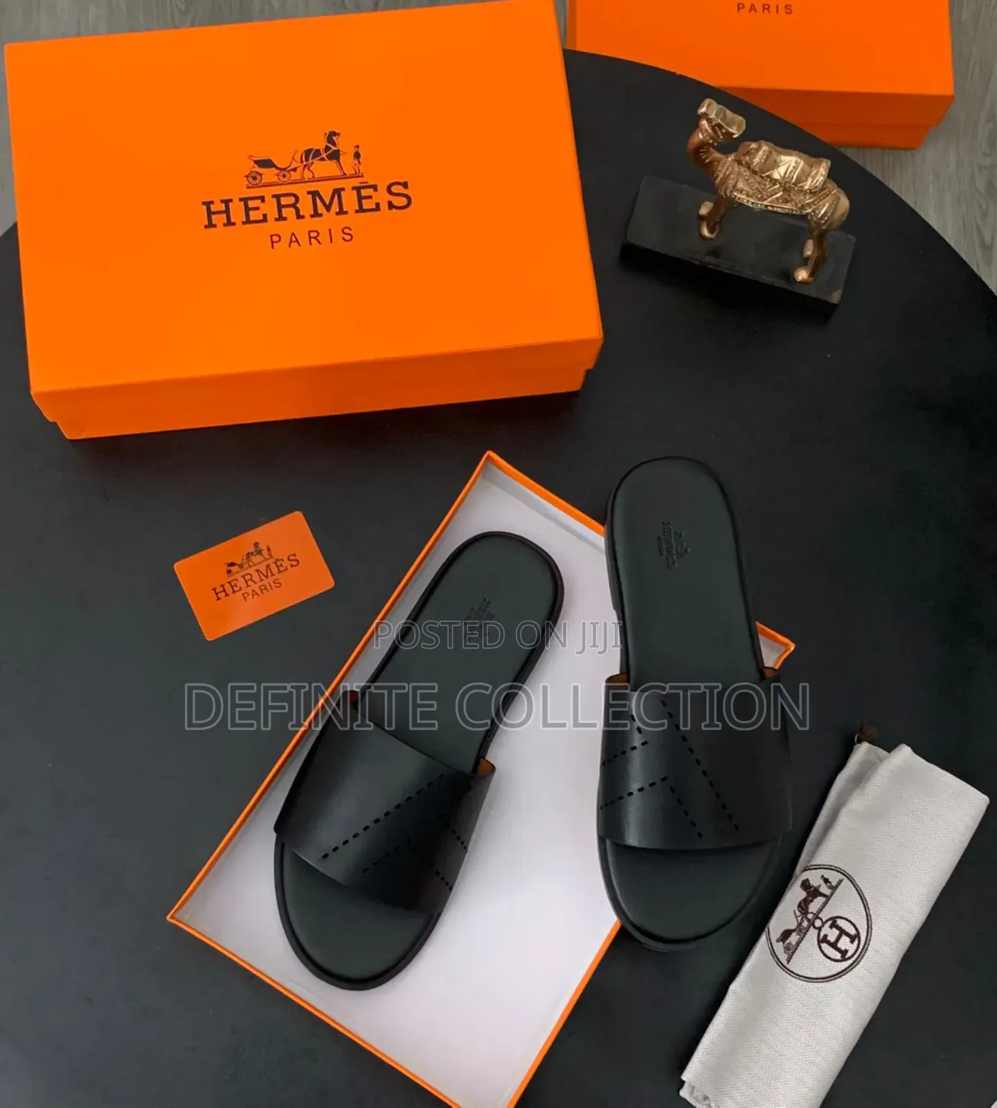 Original Hermes Leather Slippers