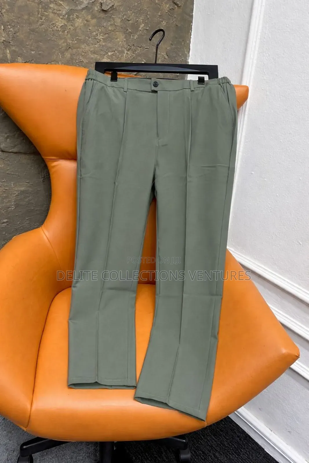 *Classic Pleated Tailored Straight-Cut Pants Trousers*