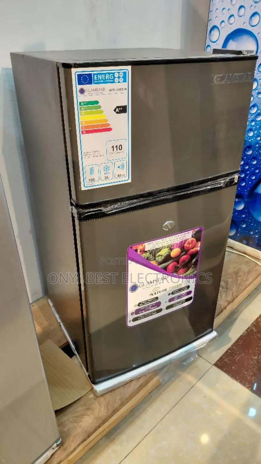 Glamstar 100l Double Door Refrigerator|Gfr-125dt-W