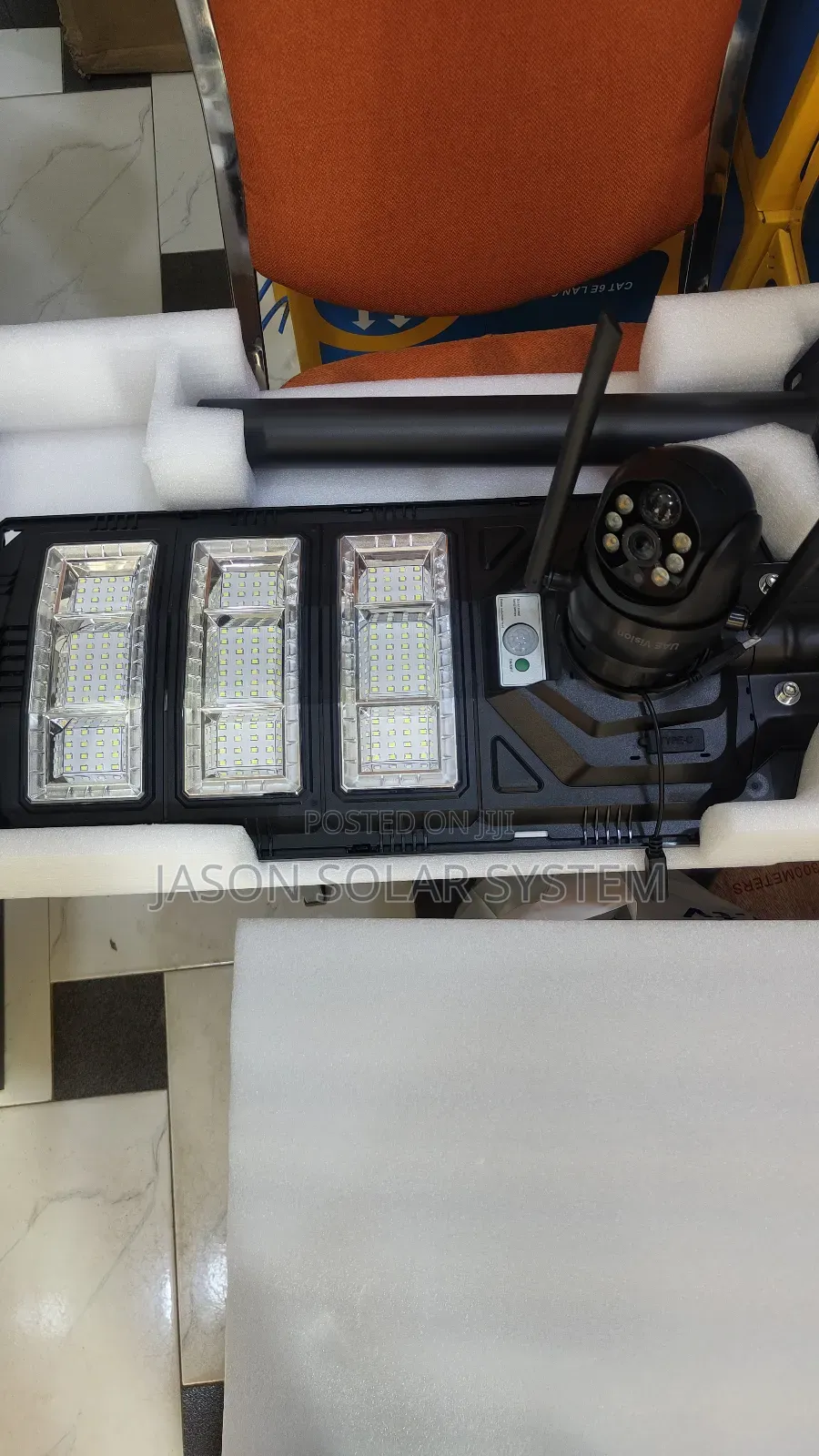 All in One Solar Street Light With Inbuilt Charging Panel and Camera