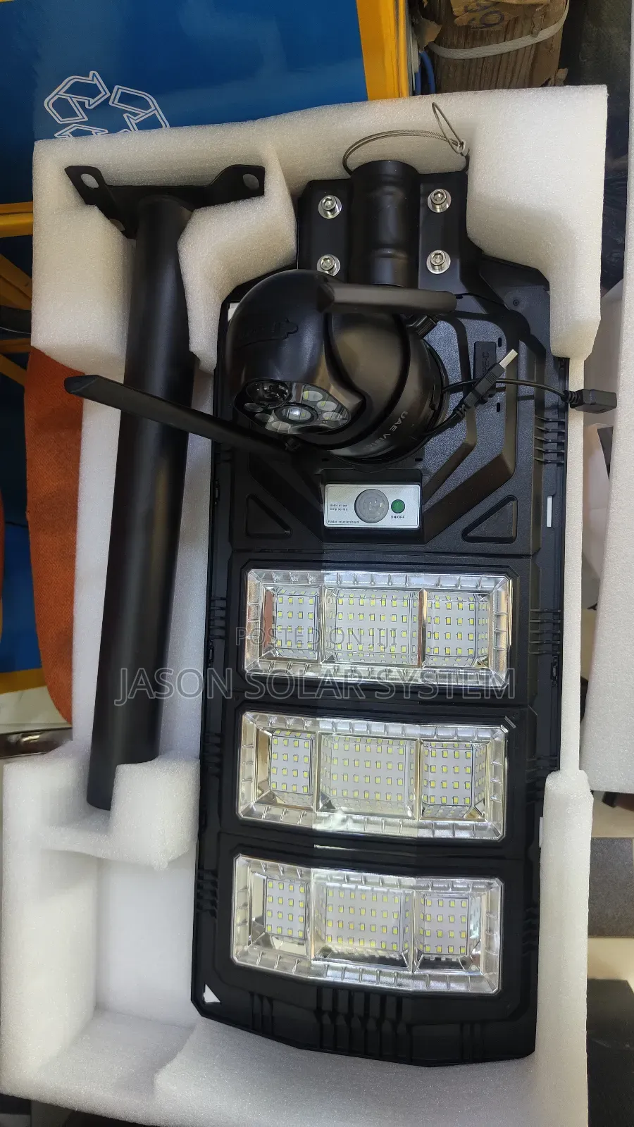 All in One Solar Street Light With Inbuilt Charging Panel and Camera