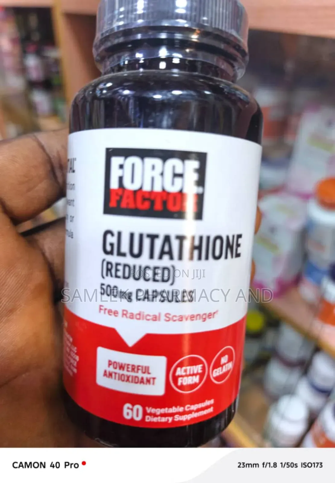 Force Factor Glutathione(Reduced)Antioxidant 500mg-60caps