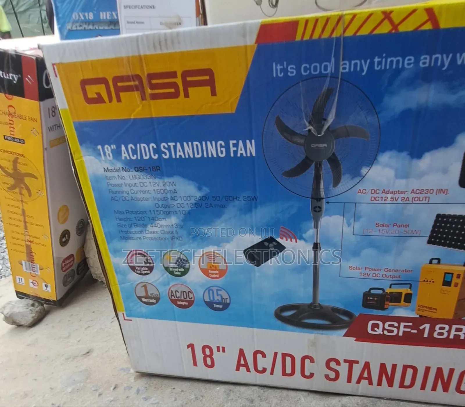 Qasa 18 Inches Ac/Dc Standing Fan + Remote