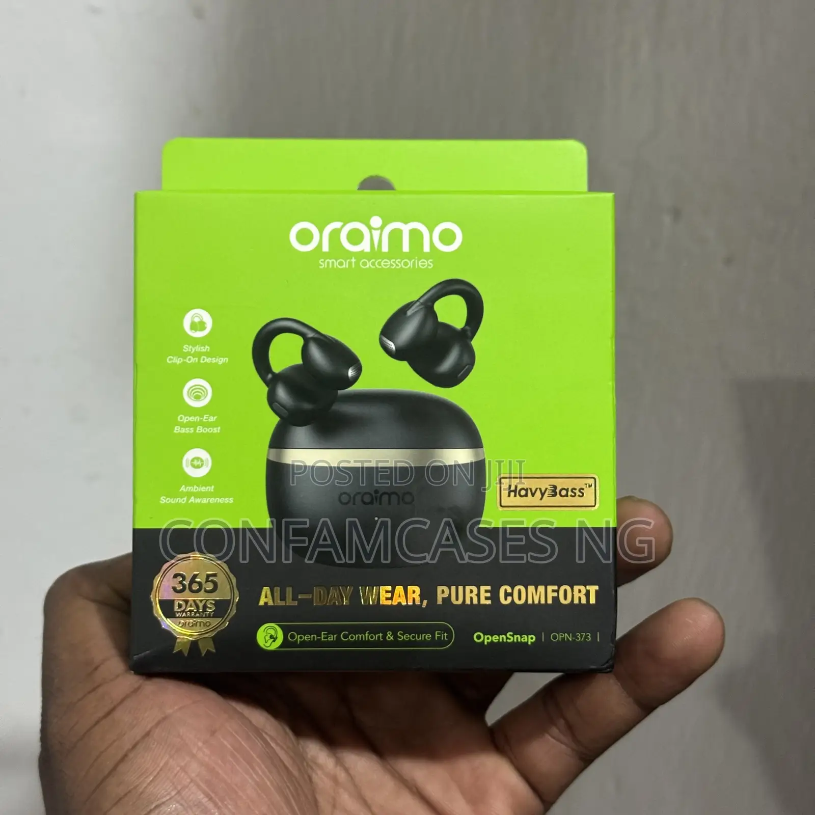 Oraimo Opensnap Open Snap Clip on Wireless Earbud