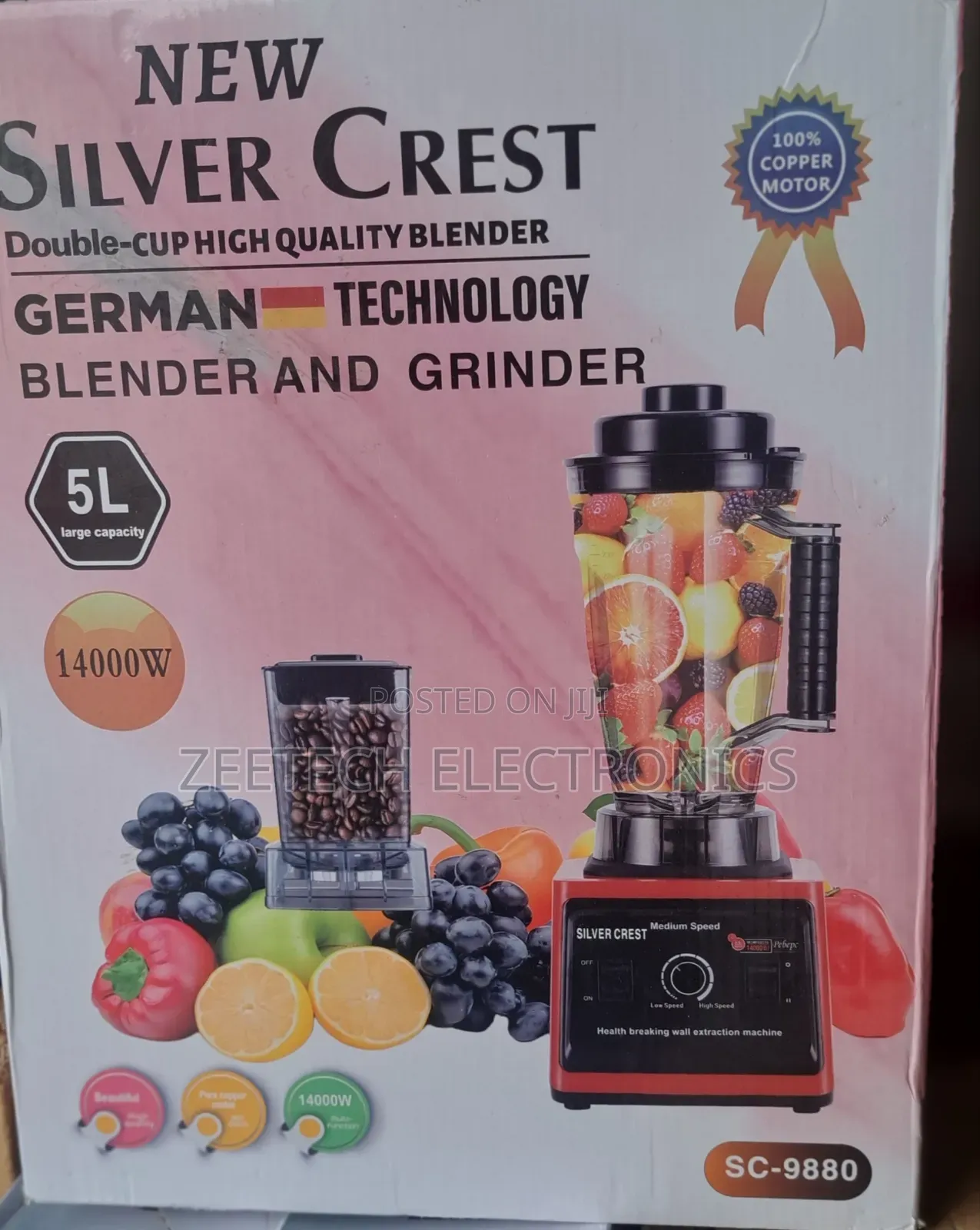 Silver Crest 5l Original Heavy Duty Multifunctional Blender (2 Cup)