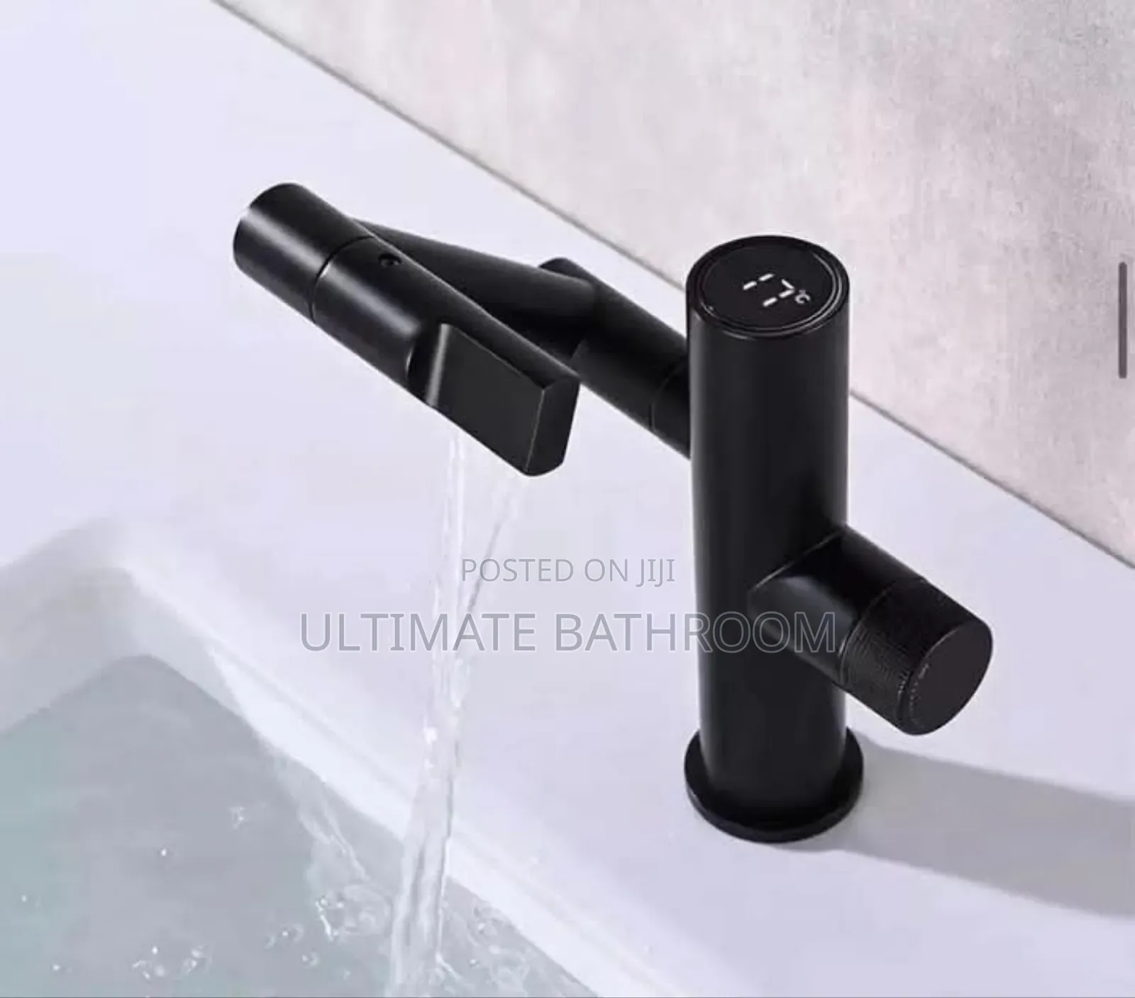 Black Adjustable Basin Mixer Tap
