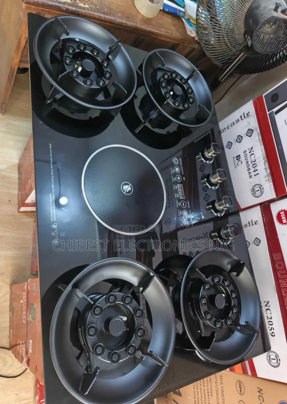 Original Quality Newcastle Inbuilt Flips Up 5 Burners Gas Electric