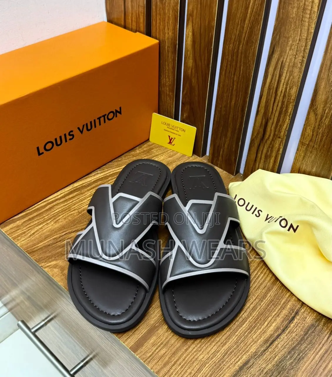 Luxury Louis Vuitton Leather Slipers 40-46 Available