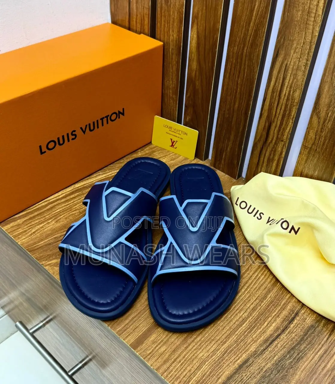 Luxury Louis Vuitton Leather Slipers 40-46 Available