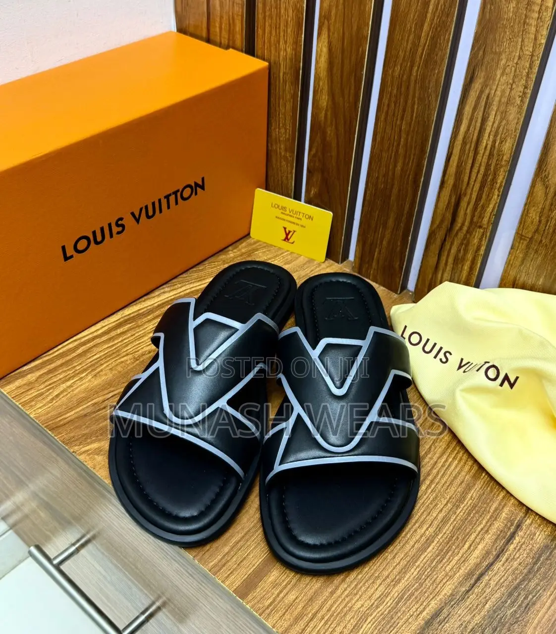 Luxury Louis Vuitton Leather Slipers 40-46 Available