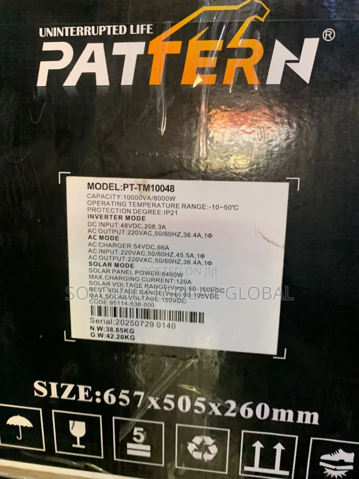 10kva 48v Pattern Non Hybrid Solar Inverter
