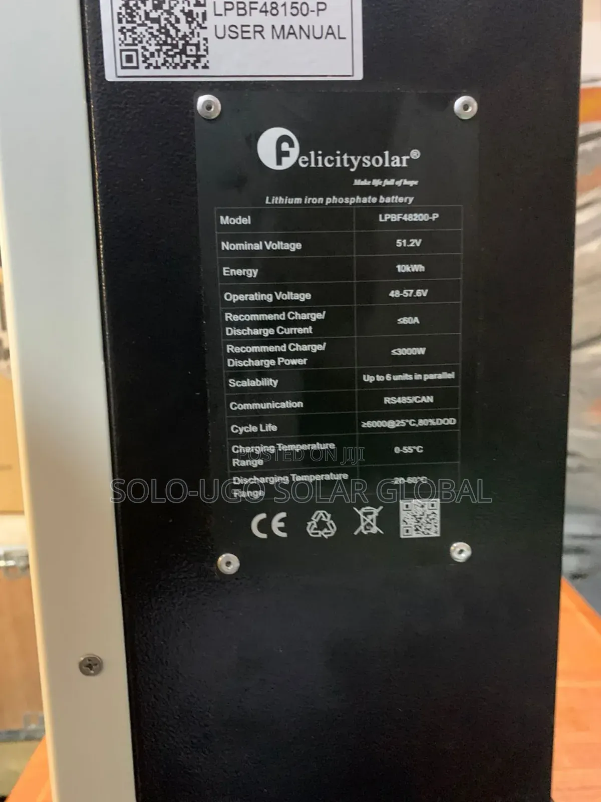 10kva 48v Felicity Lithium Ion Battery