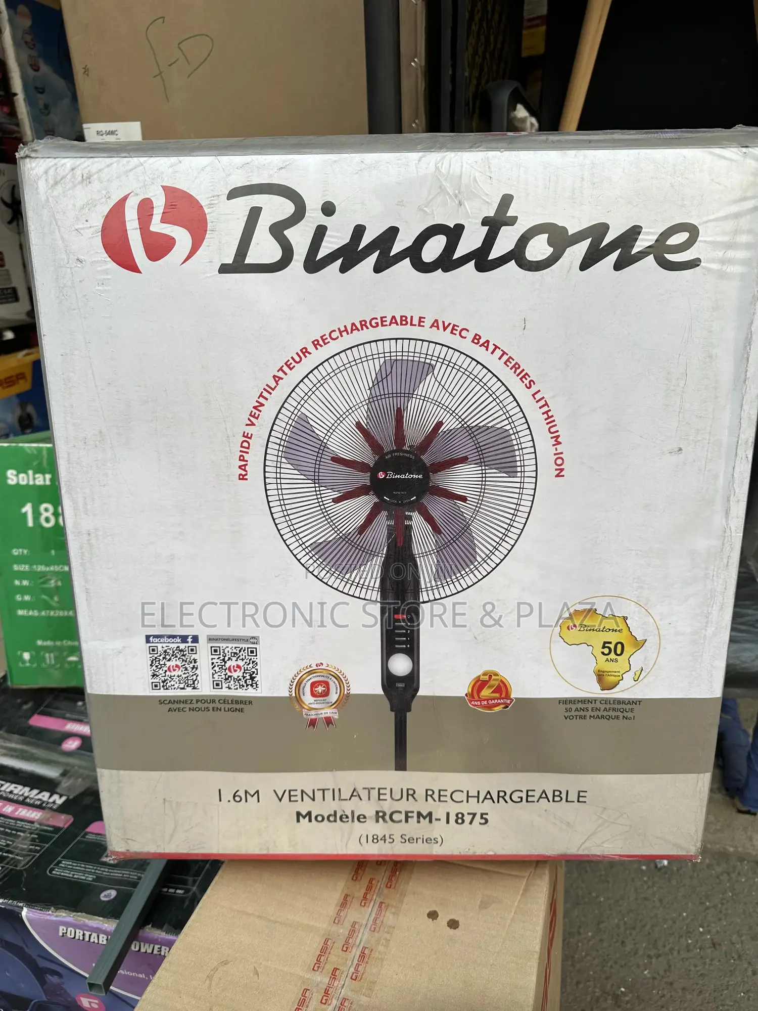 Binatone 18" Rechargeable Fan (Rcfm-1875) - Long-Life Lithium Battery