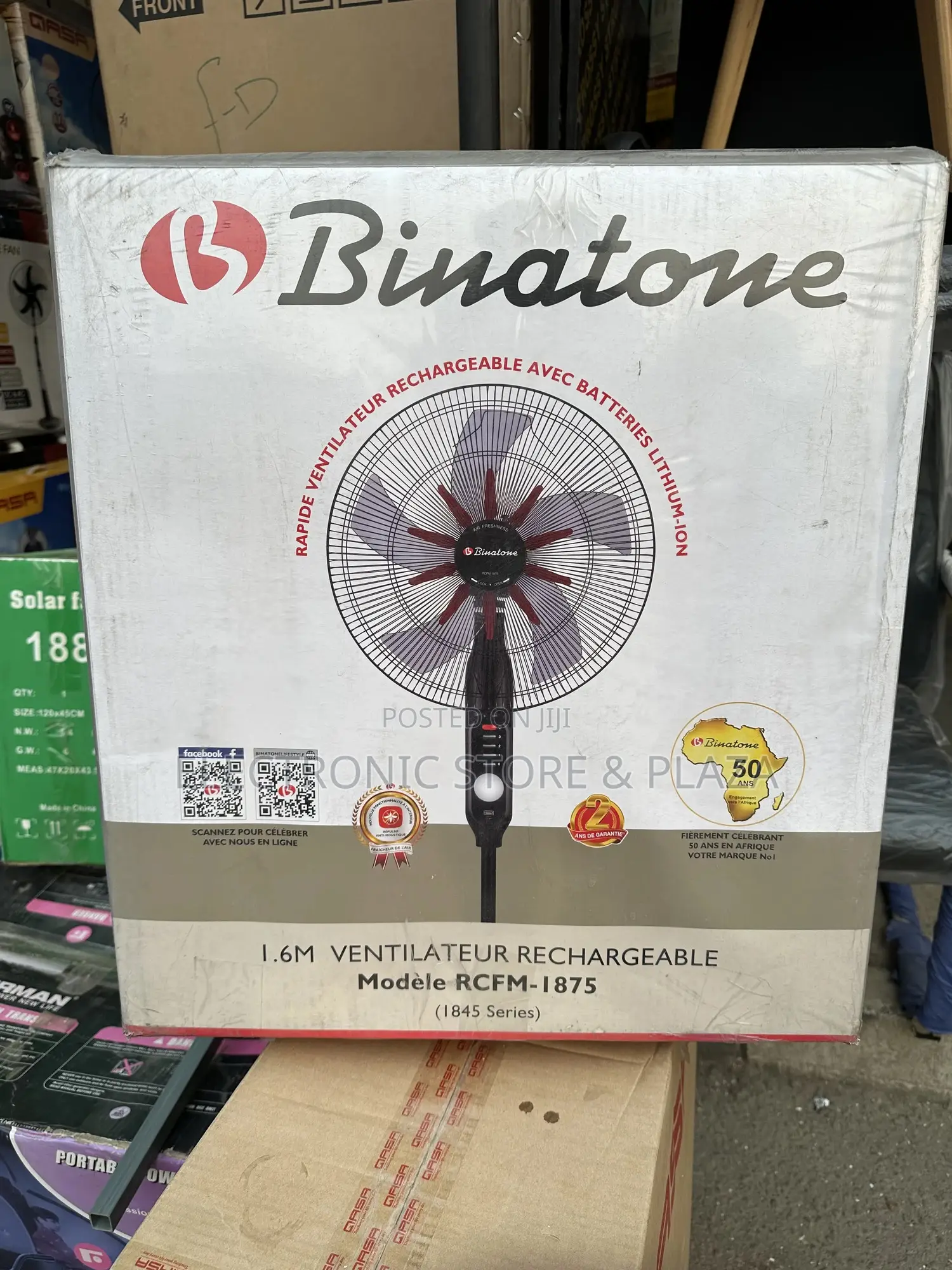 Binatone 18" Rechargeable Fan (Rcfm-1875) - Long-Life Lithium Battery