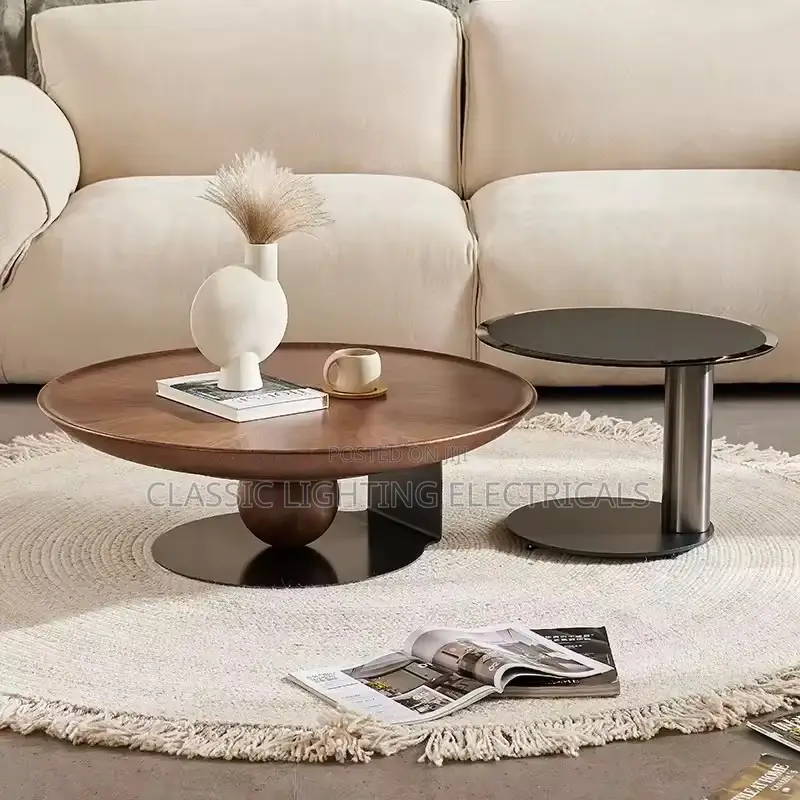 Round Coffee Table Size Round Combination Living Room Luxury Table