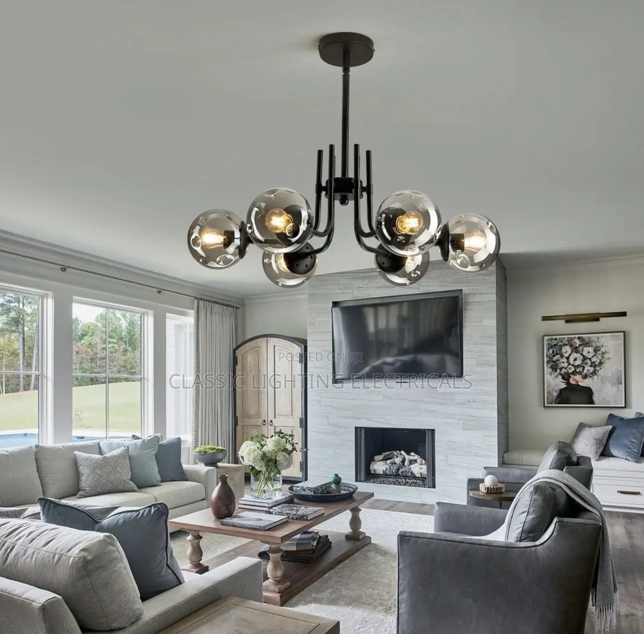 Nordic Chandelier Modern Living Room Lamp Personalized Bedroom Lamp