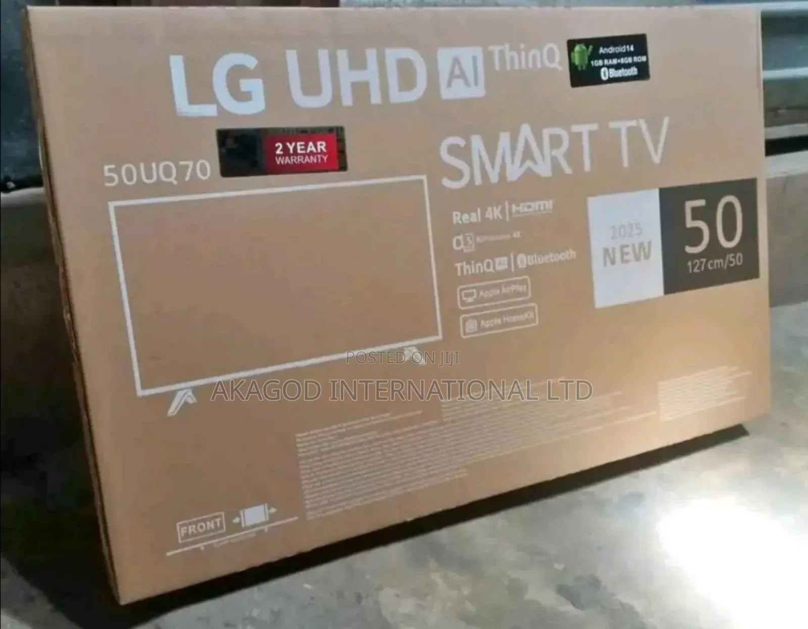 50inches Smart Led Flamless Tv, +Free Hanger