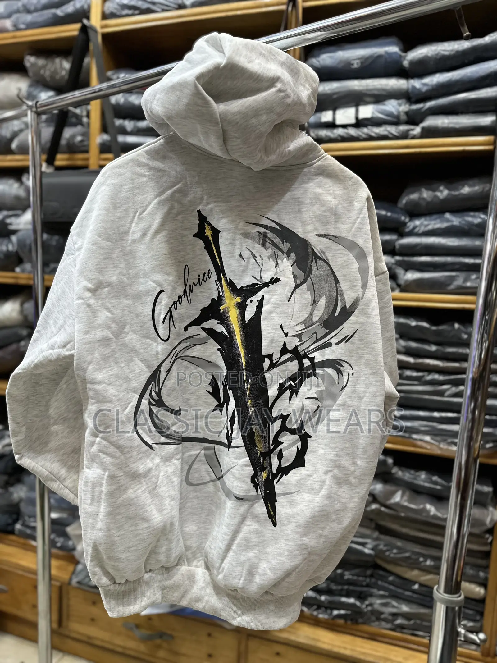 Off White Color Quality Hoodie in Store