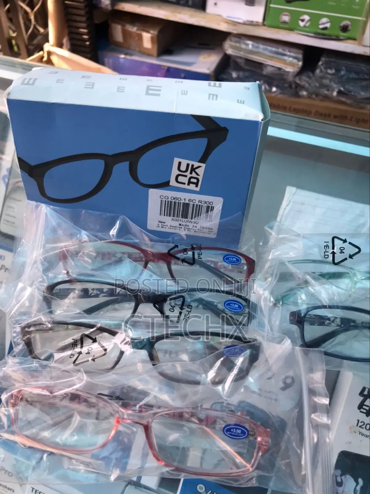 6 Pack Reading Glasses Spring Hinge Eyeglasses Blue Light Blocking 3.0