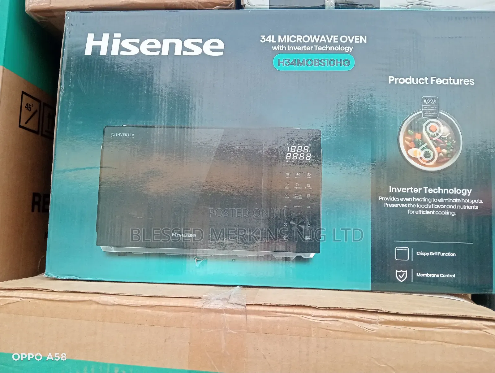 Hisense Inverter Microwave Oven 34litres With Grill