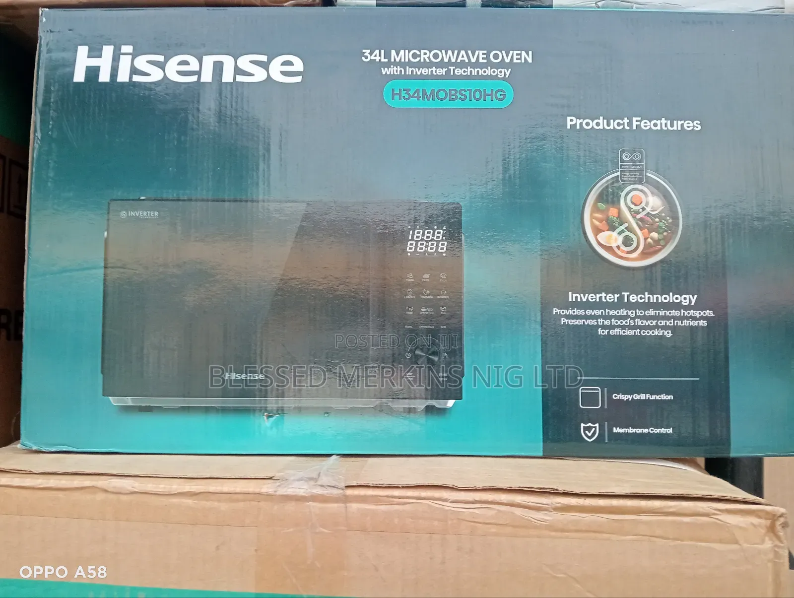 Hisense Inverter Microwave Oven 34litres With Grill