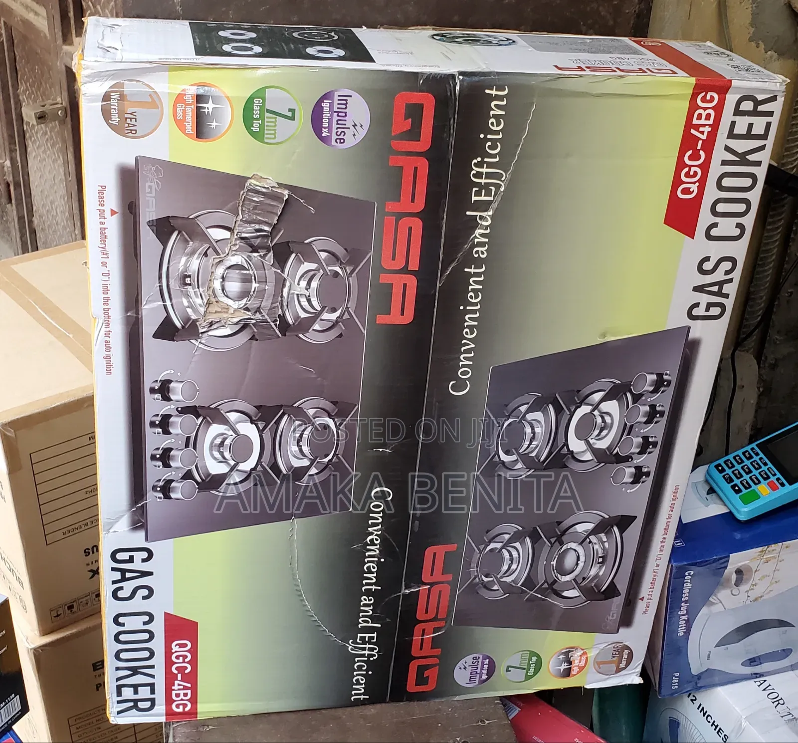 Qasa Inbuilt Gas 4burner