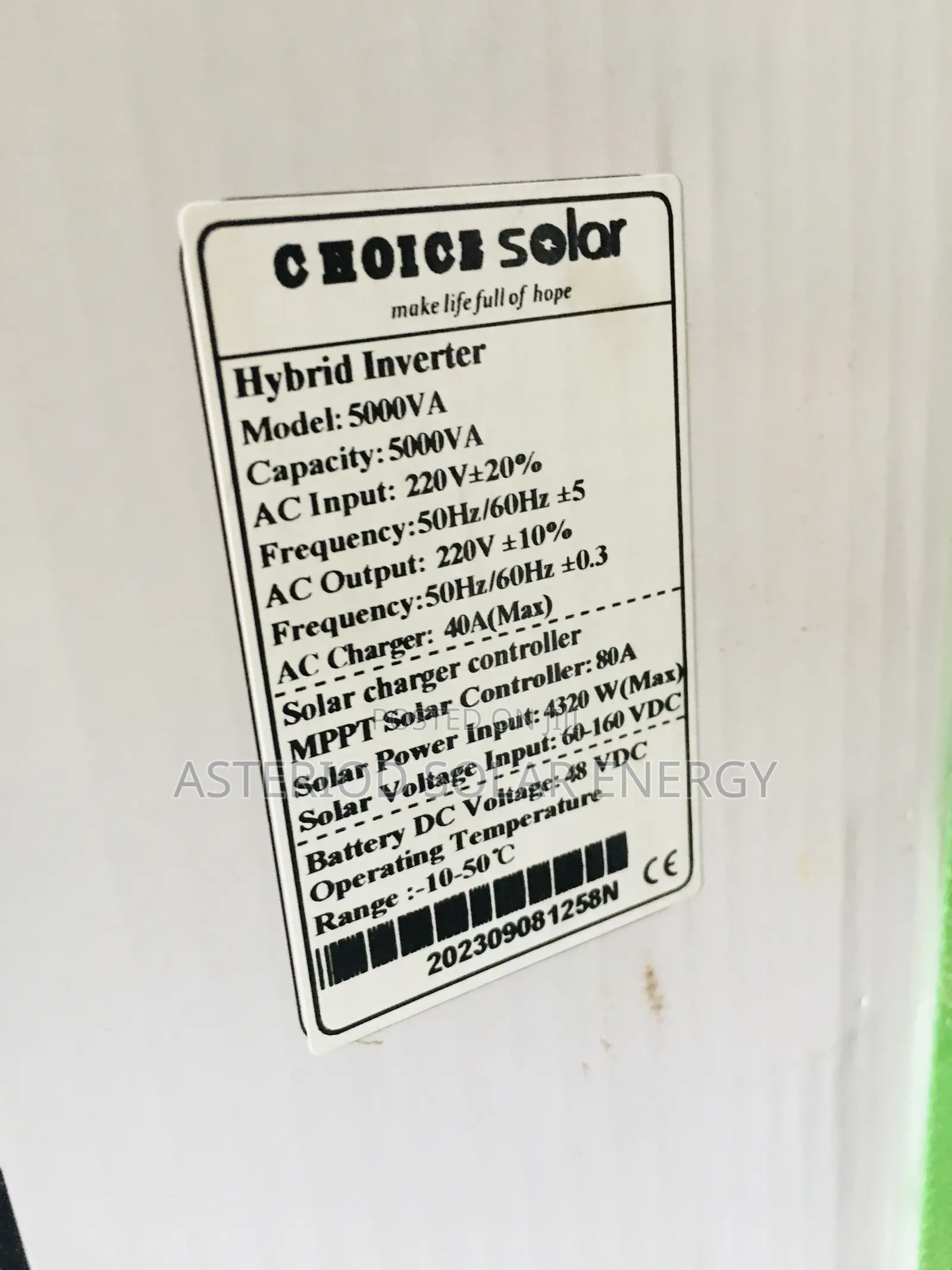 5kva 48volts Choice Hybrid Solar Inverter
